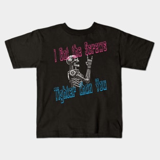 Mecha Skeleton Rocks! Kids T-Shirt